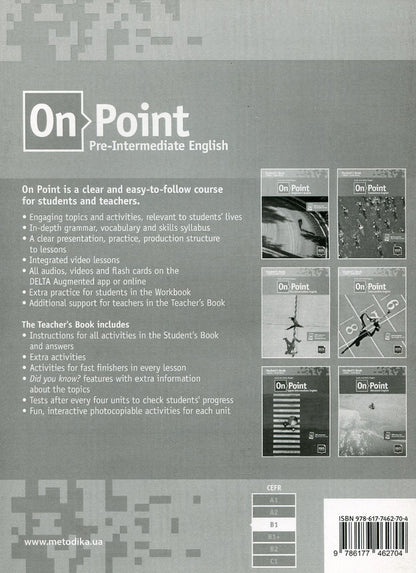 On Point. Pre-Intermediate English. teacher's book. B1 / On Point. Pre-Intermediate English. Teacher's Book. B1 Том Хэдленд 978-617-7462-70-4-2
