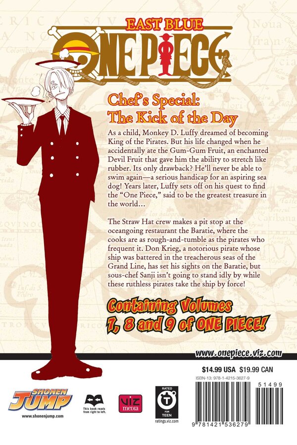 One Piece. 3-in-1 Edition. Volume 3 / One Piece. 3-in-1 Edition. Volume 3 Эйитиро Ода 978-1-4215-3627-9-2