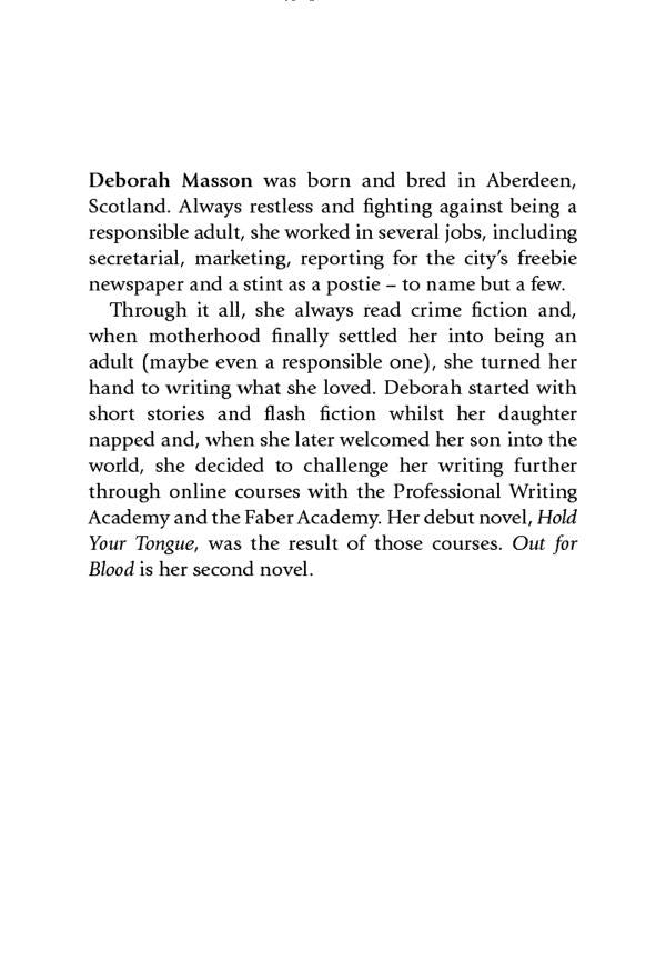 Out For Blood / Out For Blood Дебора Массон 978-0-5521-7651-4-6