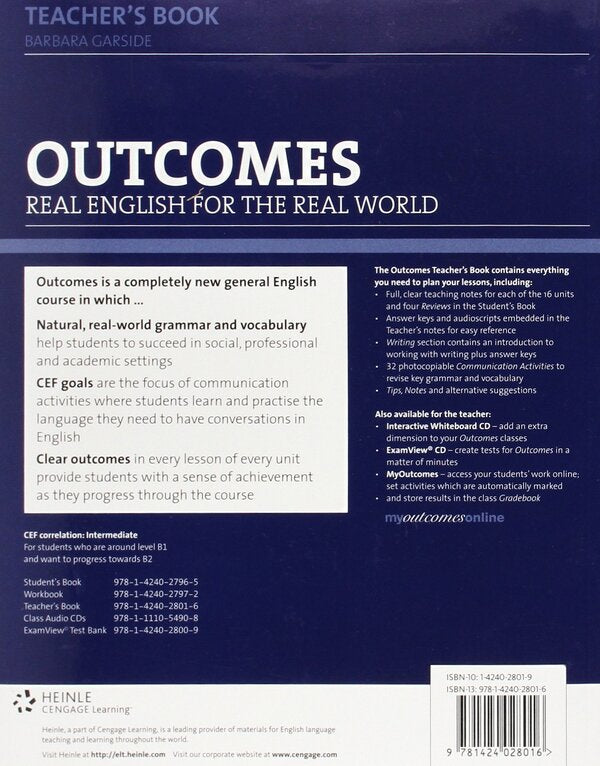 Outcomes Intermediate. Teacher's Book / Outcomes Intermediate. Teacher's Book Хью Деллар 978-1424028016-2