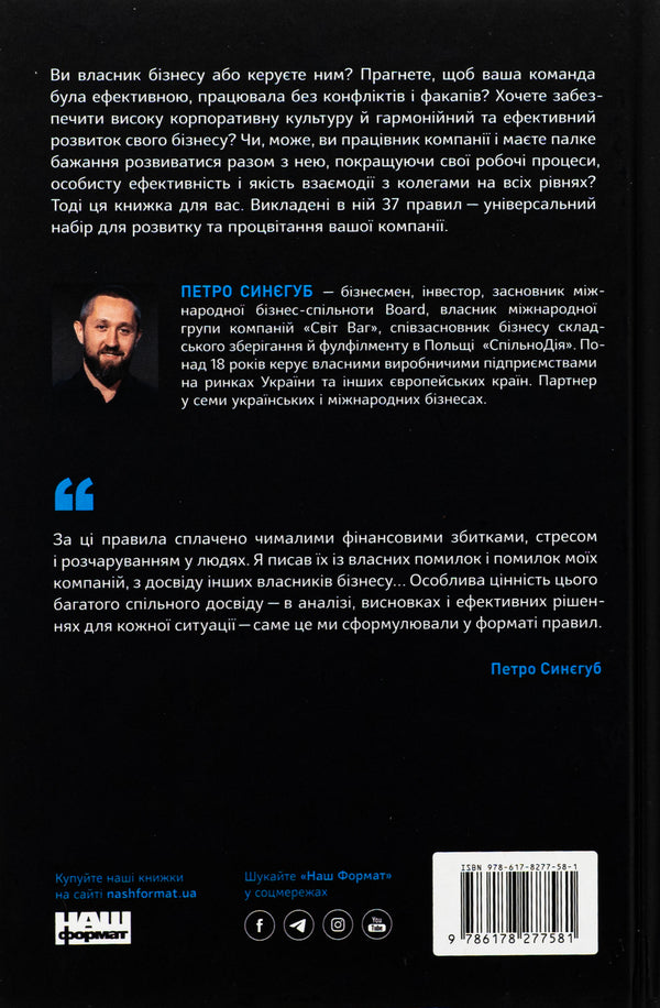 PRO 37 business rules and principles / PRO 37 правил і принципів бізнесу Петр Синегуб 978-617-8277-58-1-2