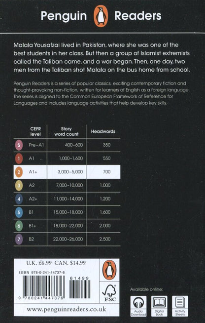 Penguin Readers. Level 2. The Extraordinary Life of Malala Yousafzai / Penguin Readers. Level 2. The Extraordinary Life of Malala Yousafzai Хиба Нур Хан 978-0-241-44737-6-2