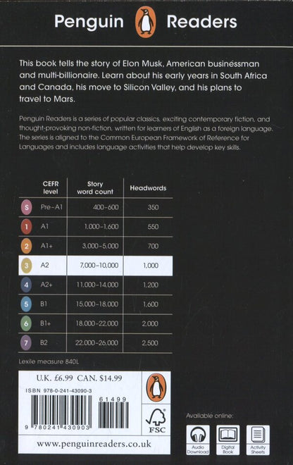 Penguin Readers. Level 3. Elon Musk / Penguin Readers. Level 3. Elon Musk Эшли Вэнс 978-0-241-43090-3-2