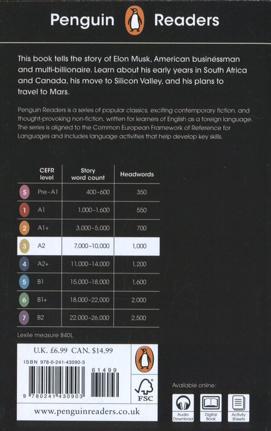 Penguin Readers. Level 3. Elon Musk / Penguin Readers. Level 3. Elon Musk Эшли Вэнс 978-0-241-43090-3-2