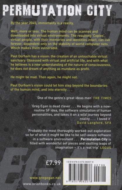 Permutation City Greg Igan / Грег Иган 9780575082076-2