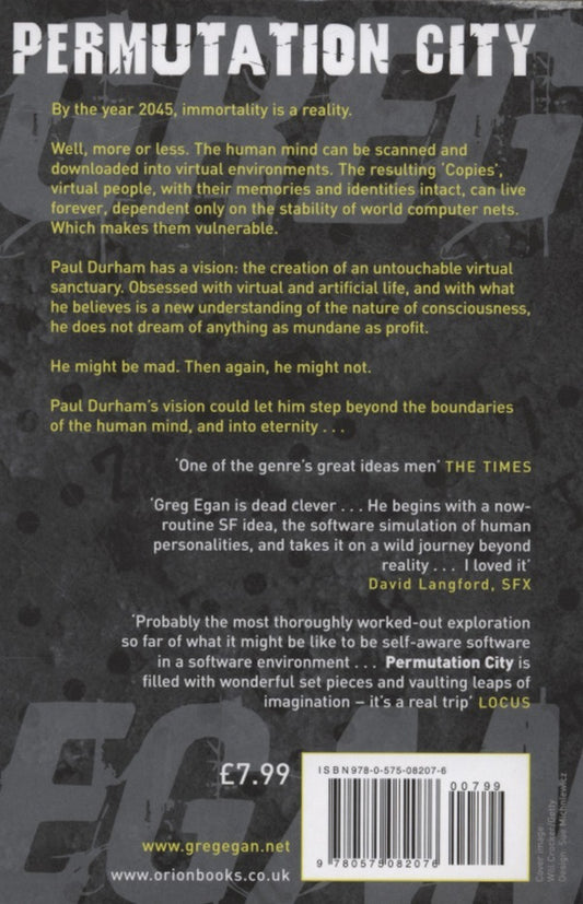 Permutation City Greg Igan / Грег Иган 9780575082076-2