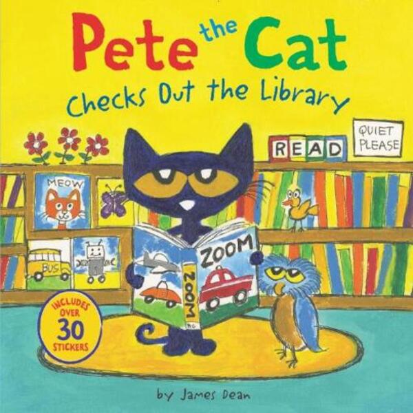 Pete The Cat Checks Out The Library James Dean, Kimberly Dean / Джеймс Дин, Кимберли Дин 9780062675323-1