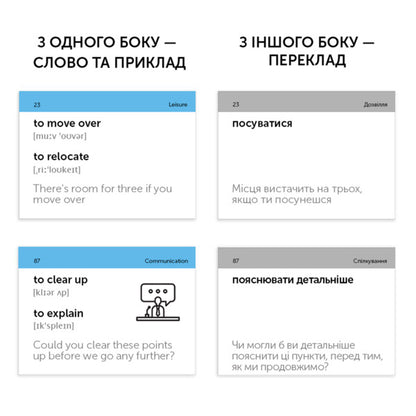 Phrasal Verbs B1. Cards for learning English words / Phrasal Verbs В1. Картки для вивчення англійських слів  9786177702558-4