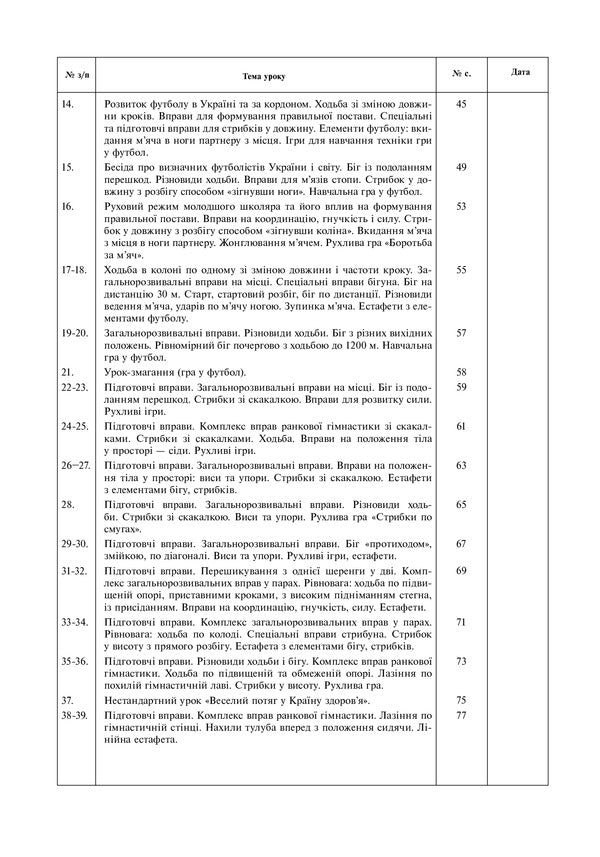 Physical Education. Lesson Notes. 3Rd Grade / Фізична культура. Конспекти уроків. 3 клас Ruslana Bohaichuk / Руслана Богайчук 2005000017339-4
