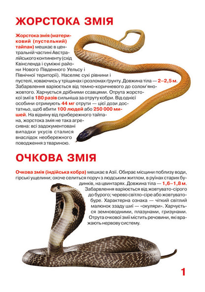 Poisonous snakes / Отруйні змії Олег Завязкин 978-966-987-032-2-4
