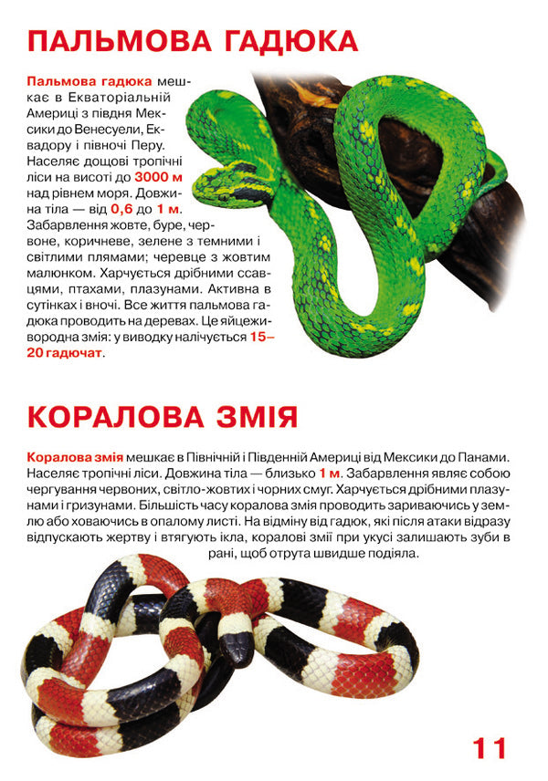 Poisonous snakes / Отруйні змії Олег Завязкин 978-966-987-032-2-6