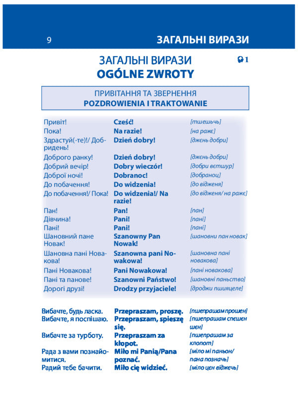 Polish.Ukrainian-Polish Phrasebook And Dictionary / Польська мова. Українсько-польський розмовник і словник / Author not specified 9789660365131-4