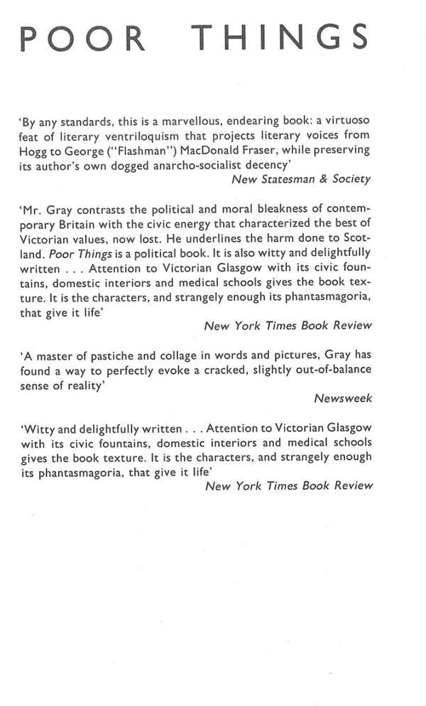 Poor Things Alasdair Gray / Аласдер Грей 9781526657886-2