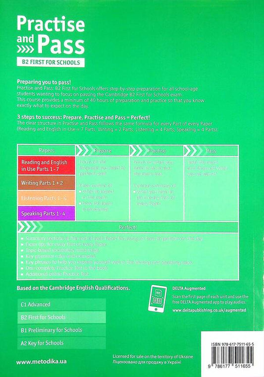 Practice and Pass for Schools. first. Student's Book B2 / Practise and Pass for Schools. First. Student's Book B2 Меган Родерик 978-617-7511-65-5-2