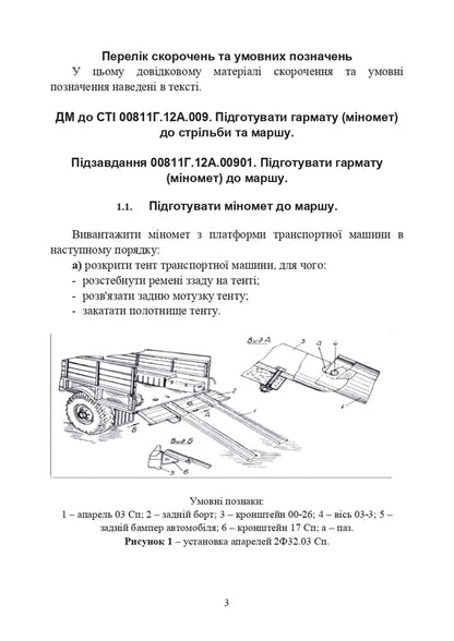 Prepare the gun (mortar) for firing and marching (gunner of the gun (mortar) / Підготувати гармату (міномет) до стрільби та маршу (навідник гармати (міномету)  978-611-01-2894-0-6