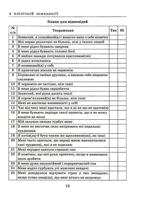 Psychodiagnostics in clinical psychology / Психодіагностика в клінічній психології Л. Спивак, А. Османова 978-966-388-666-4-5