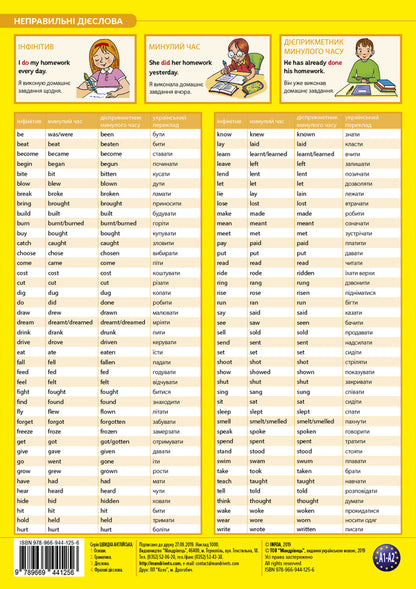 Quick English 3. Verbs / Швидка англійська 3. Дієслова  978-966-944-125-6-2
