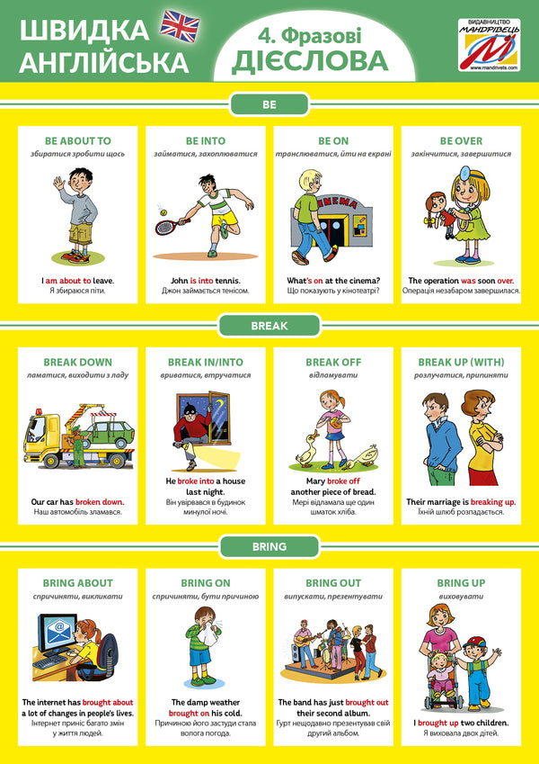 Quick English 4. Phrasal verbs / Швидка англійська 4. Фразові дієслова  978-966-944-126-3-1