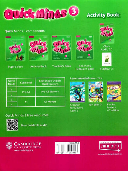 Quick Minds 3 For Ukraine NUSH. Activity Book (Revised 2022) Peter Lewis-Jones, Herbert Puchta, Gunter Gerngross / Питер Льюис-Джонс, Герберт Пучта, Гюнтер Гернгросс 9786178002886-2