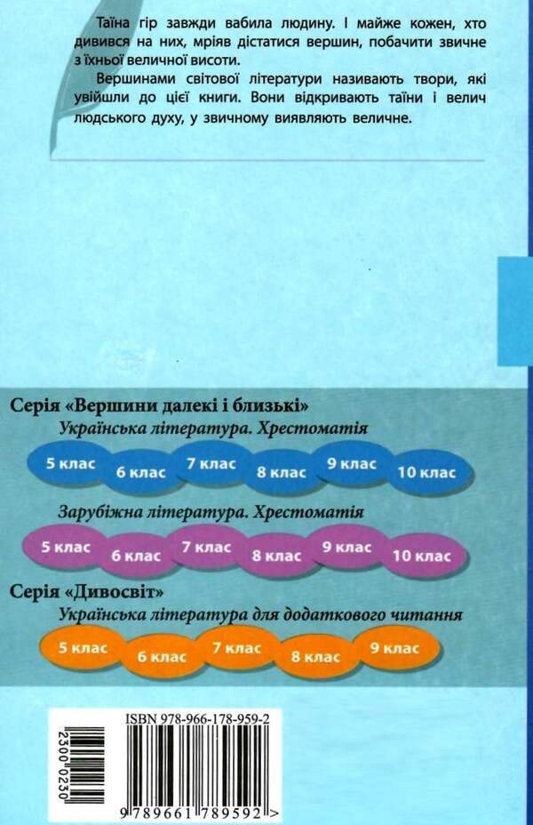 Reader. World Literature. Grade 10 / Хрестоматія. Зарубіжна література. 10 клас Юрий Ковбасенко 9789661789592-2