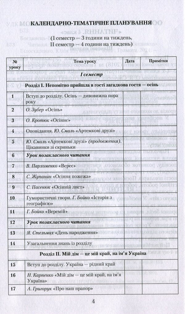 Reading. 4th grade A book for a teacher / Читання. 4 клас. Книжка для вчителя Наталия Богданец-Билоскаленко, Юлия Шумейко 978-966-349-884-3-4