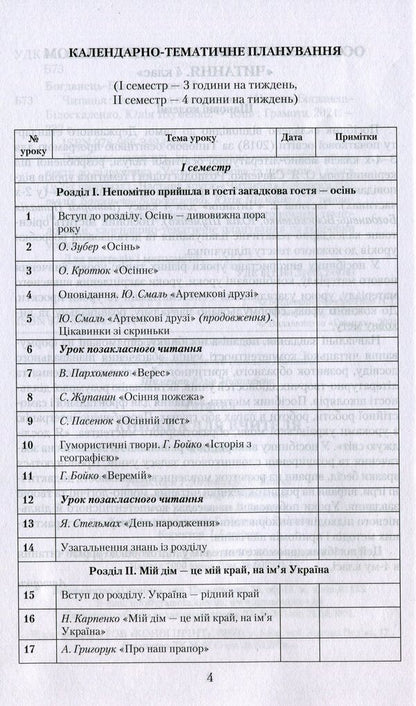 Reading. 4th grade A book for a teacher / Читання. 4 клас. Книжка для вчителя Наталия Богданец-Билоскаленко, Юлия Шумейко 978-966-349-884-3-4