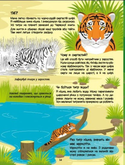 Red Book About Predators (+ Stickers, + Coloring Pages, + MK Video) / Червона книжка про хижаків (+ наліпки, + розфарбовки, + відео МК) Natalia Koval / Наталія Коваль 9786170992611-6