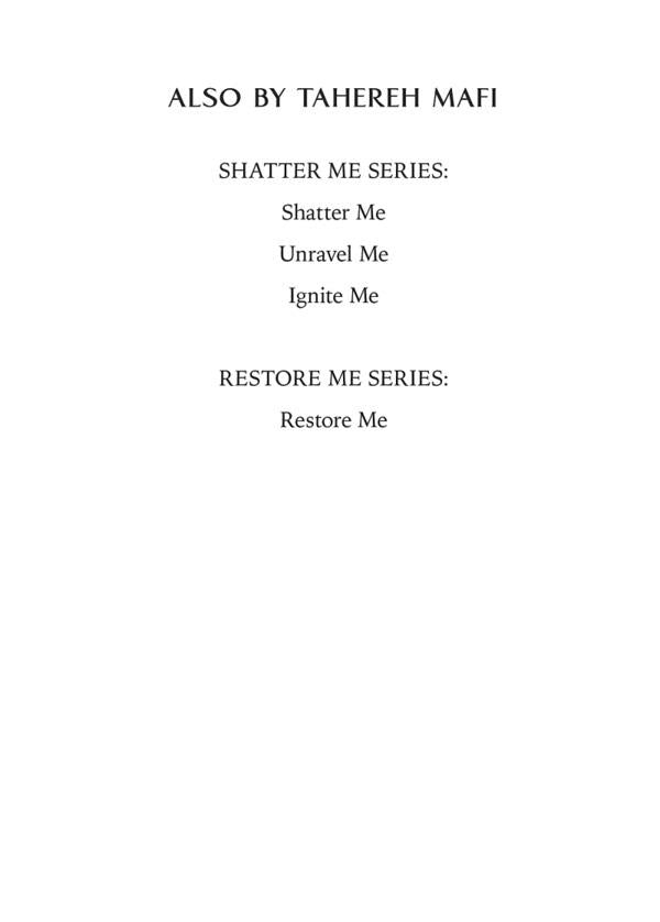 Restore Me / Restore Me Тагере Мафи 9781405291781-6