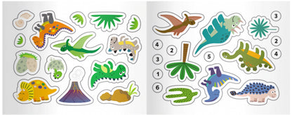 Reusable stickers. Dinosaurs / Багаторазові наліпки. Динозаври  9789667507657-3