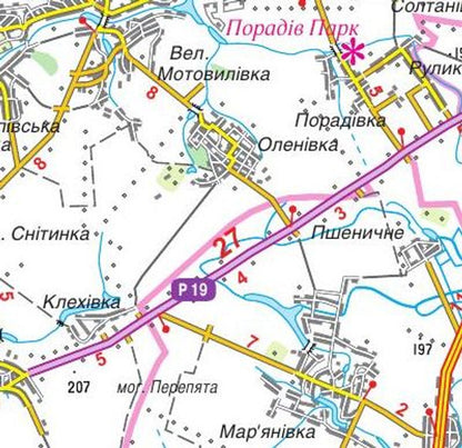 Road Map. Kyiv Region. 1:250,000 / Карта автомобільних шляхів. Київська область. 1:250 000 / Author not specified 9786177447497-3