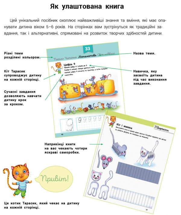 Rozvyvalochka With The Cat Tarasyk 5-6 Years Old - Розвивалочка з котом Тарасиком 5-6 рокв - Author not specified 9786170937360-3