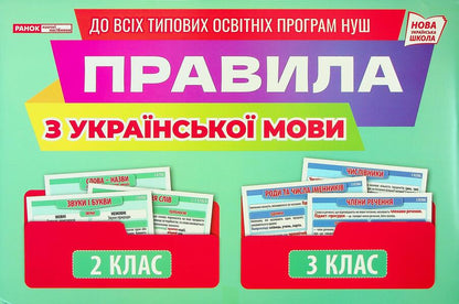 Rules Of The Ukrainian Language 2-3 Grade. Demonstration Material / Правила з української мови 2-3 клас. Демонстраційний матеріал / Author not specified 4823076147976-1
