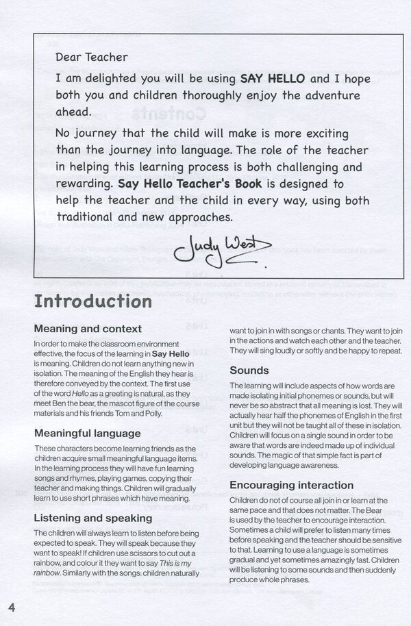 Say Hello! Teacher's Book 1 / Say Hello! Teacher's Book 1 Джуди Вест, Хилари Томпсон 978-617-7511-26-6-4