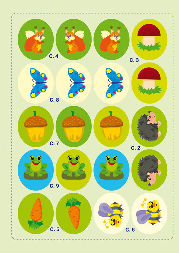 School Of Creative Leisure. Forest Animals. 40 Stickers / Школа креативного дозвілля. Лісові тварини. 40 наліпок / Author not specified 9786175472866-4