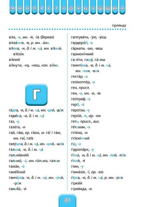 School dictionary. Spelling dictionary. 1-4 classes / Шкільний словничок. Орфографічний словник. 1-4 класи Наталья Леонова 978-617-544-117-6-3