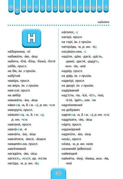 School dictionary. Spelling dictionary. 1-4 classes / Шкільний словничок. Орфографічний словник. 1-4 класи Наталья Леонова 978-617-544-117-6-4