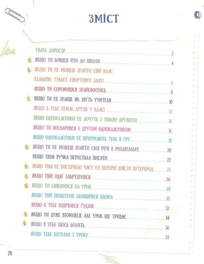 School inside out.What to do if…?Situations that can happen to a child at school / Школа навиворіт. Що робити, якщо…? Ситуації, які можуть трапитися з дитиною в школі Анна Гресь 978-617-00-2843-3-3
