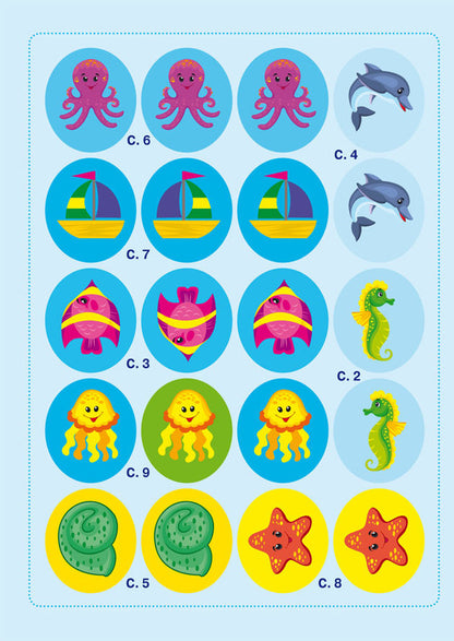 School of creative leisure. Sea. 40 stickers / Школа креативного дозвілля. Море. 40 наліпок  978-617-547-288-0-4