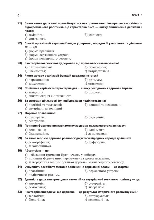 Science Of Law. A Collection Of Different Level Test Tasks. Grade 10 / Правознавство. Збірник різнорівневих тестових завдань. 10 клас Sviatoslav Ratushniak / Святослав Ратушняк 9789661043663-6