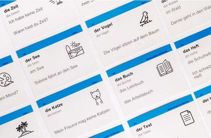 Set of cards to study German words 'German start' 1000 flash cards / Набір карток для вивчення німецьких слів «Німецький старт» 1000 флеш-карток  9873214665430-6