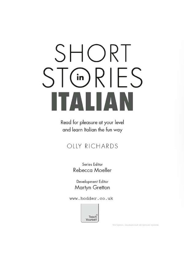 Short Stories in Italian for Beginners / Short Stories in Italian for Beginners  9781473683327-2