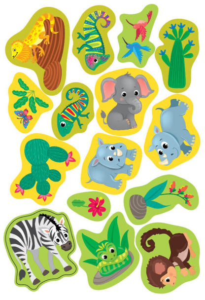 Simple Applications With Large Stickers. Animals Of The World / Прості аплікації великими наліпками. Тварини світу Irina Tsyban / Ірина Цибань 9786175445112-5