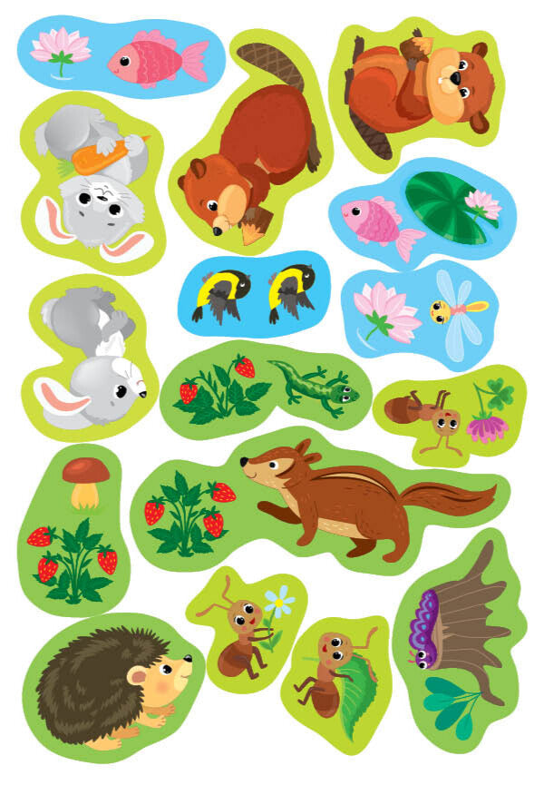 Simple Applications With Large Stickers. Forest Animals / Прості аплікації великими наліпками. Лісові звірята Irina Tsyban / Ірина Цибань 9786175445099-4