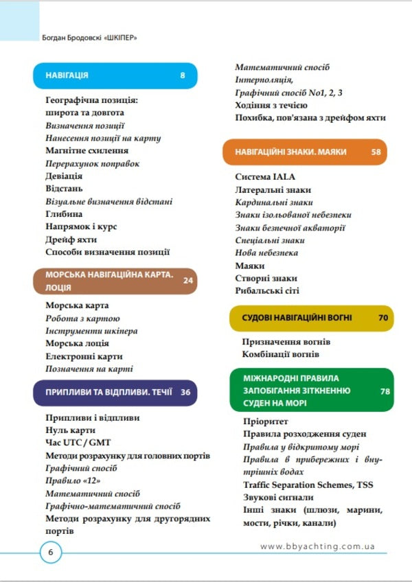 Skipper. Yachtsman's Handbook / Шкіпер. Довідник яхтсмена Богдан Бродовски, Люси Бродовска 9786179515132-6