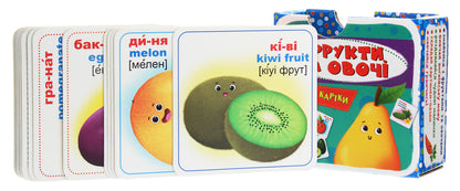Smart cards.Fruits and vegetables.30 cards / Розумні картки. Фрукти та овочі. 30 карток  978-966-987-546-4-4