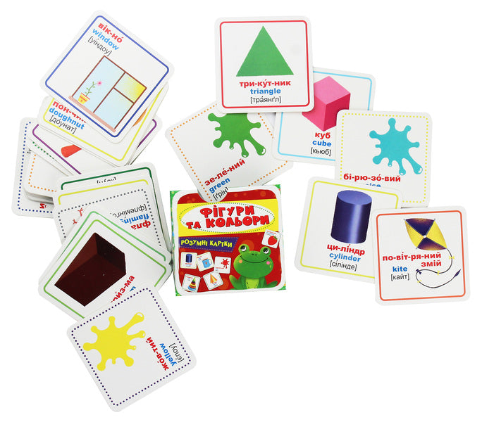 Smart cards.Shapes and colors.30 cards / Розумні картки. Фігури та кольори. 30 карток  978-966-987-616-4-4