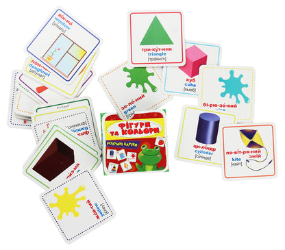 Smart cards.Shapes and colors.30 cards / Розумні картки. Фігури та кольори. 30 карток  978-966-987-616-4-4