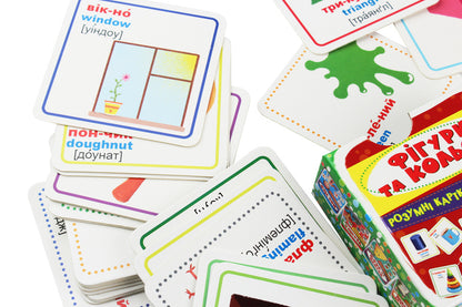 Smart cards.Shapes and colors.30 cards / Розумні картки. Фігури та кольори. 30 карток  978-966-987-616-4-5