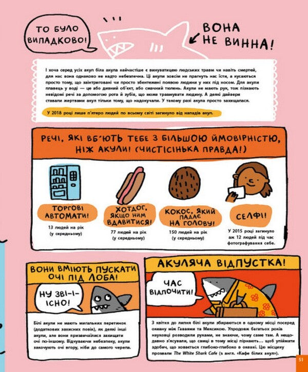 Something shocking about sharks and other underwater creatures! / Дещо потрясне про акул та інших підводних істот! Майкл Ловери 978-617-09-7707-6-5