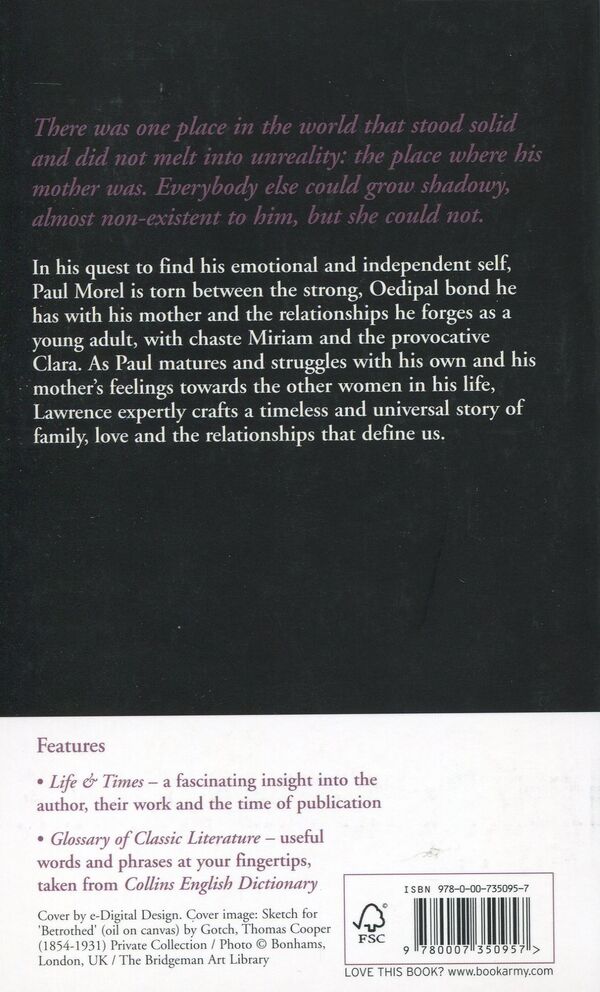 Sons and Lovers / Sons and Lovers Д. Х. Лоуренс 978-0-00-735095-7-2